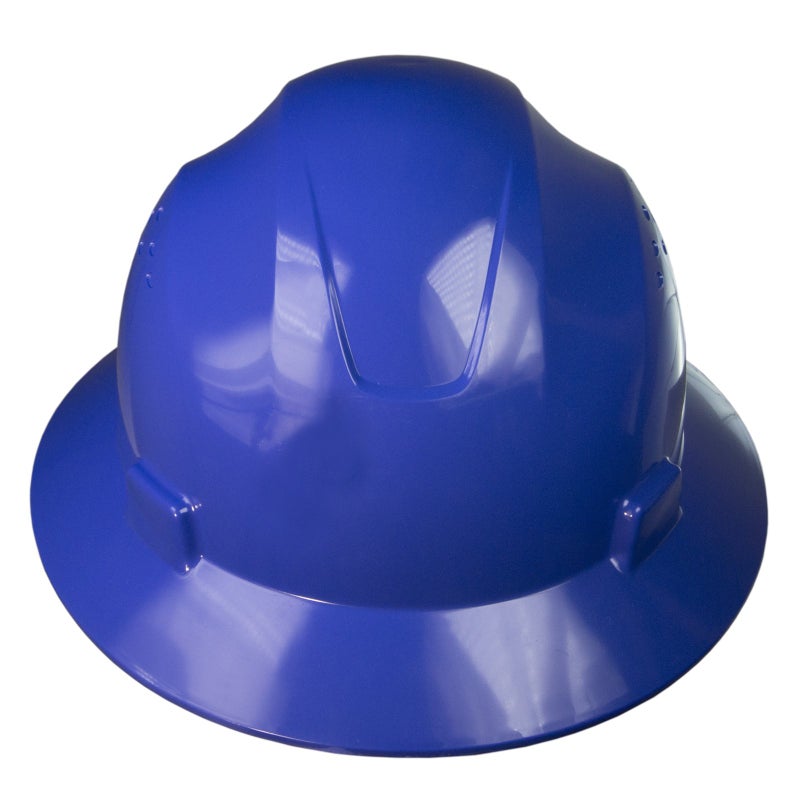 JORESTECH خوذة أمان جوريستيك زرقاء HDPE مع حافة كاملة ونظام تعليق قابل للتعديل بـ 4 نقاط للعمل، المنزل، وحماية الرأس العامة متوافقة مع ANSI Z89.1-14 HHAT-02 - Image 1